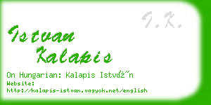 istvan kalapis business card